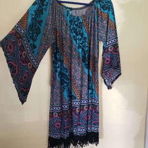 Boho multi-colored tunic